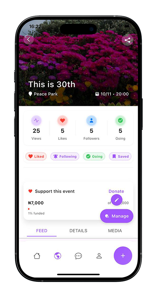 Havitah app — community feed